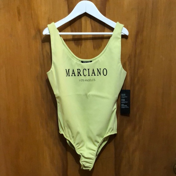 MARCIANO Logo Bodysuit Swimsuit XS, Citron-Mist - Picture 4 of 4